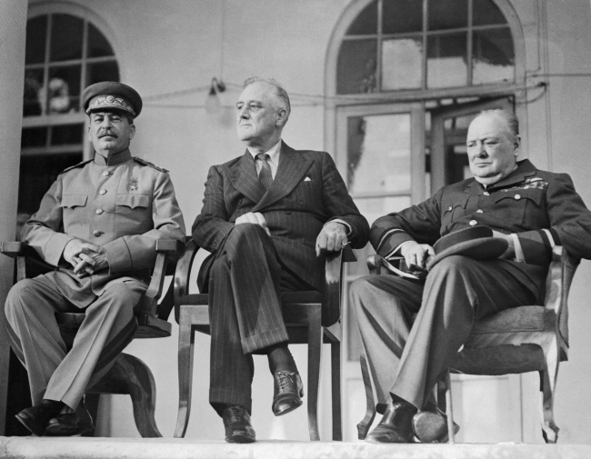 Stalin, Roosevelt ve Churchill. 1943, Tahran. Fotoğraf: Getty